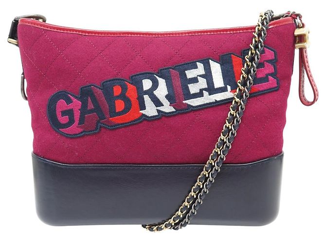 BOLSA CHANEL GABRIELLE GM EM FELTRO MATELASSADO E COURO