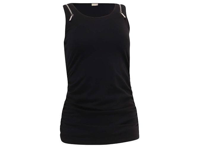 Top senza maniche con dettagli zip Michael Michael Kors in cotone nero