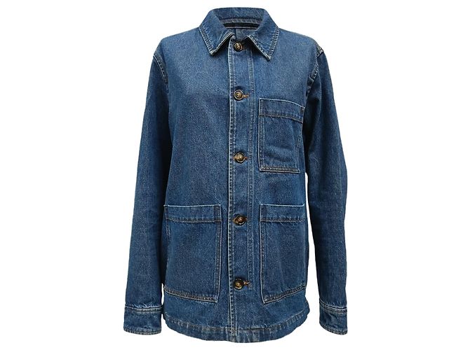 Apc Jaqueta de denim com botões Nathana'l A.P.C. em algodão azul