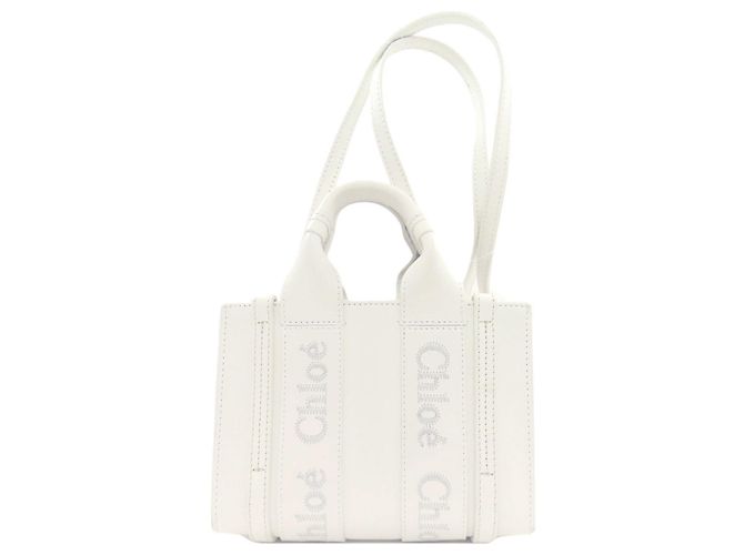 Bolsa Chloé Woody Mini 2 em 1 Branco