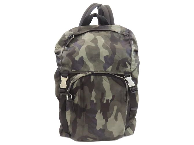 Prada Women's Camouflage Backpack Khaki
