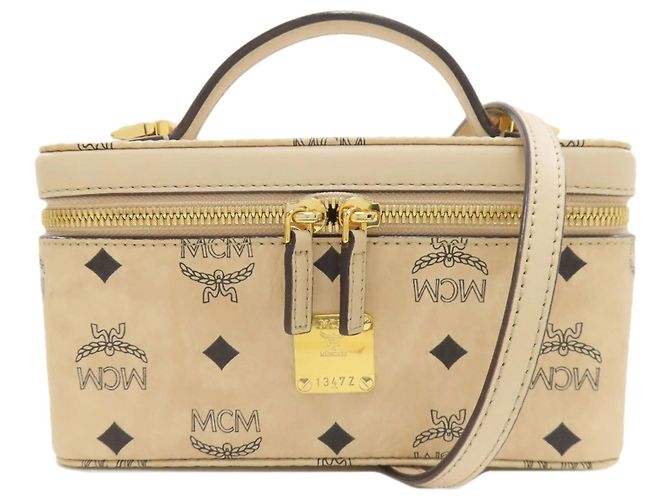 Borsa a mano MCM Vanity 2 vie Beige