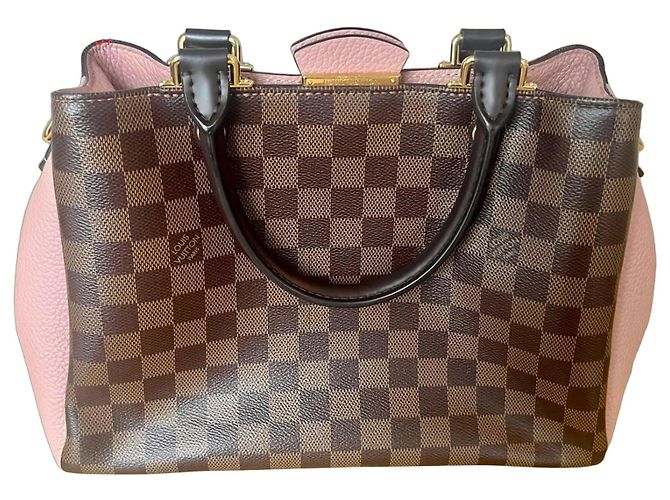 Bolsa Louis Vuitton Brittany Damier Ebene Couro Rosa