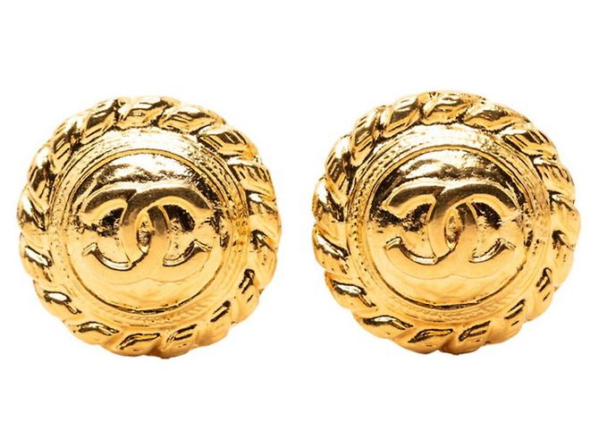 Orecchini Clip Coco Mark di Chanel D'oro 