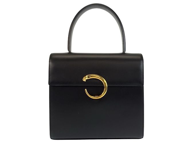 Cartier Panthère Black Leather Handbag