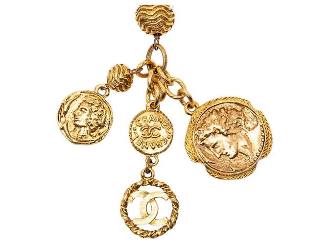Timeless Collana pendente a catena lunga Chanel Coco Mark D'oro