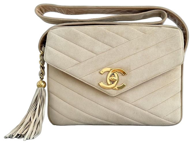 Maxi en daim vintage Chanel Beige