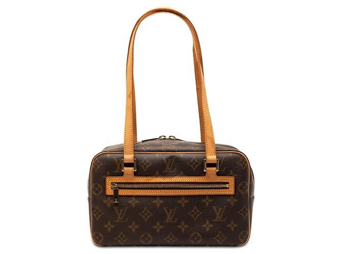 Louis Vuitton Monogram Cite MM Handbag Brown