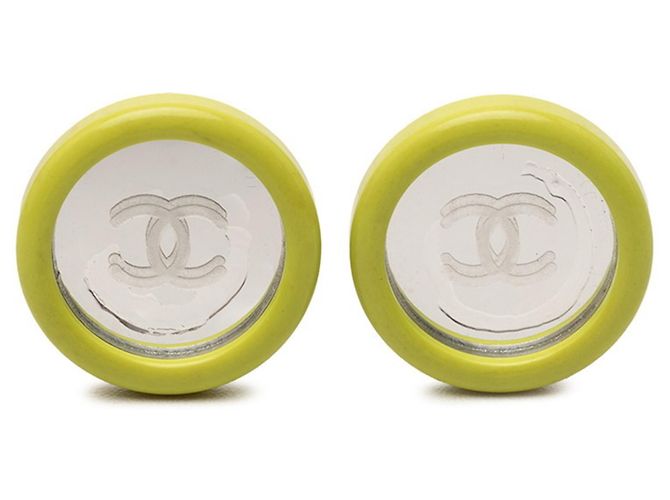 Orecchini a specchio Coco Mark di Chanel D'oro Verde 