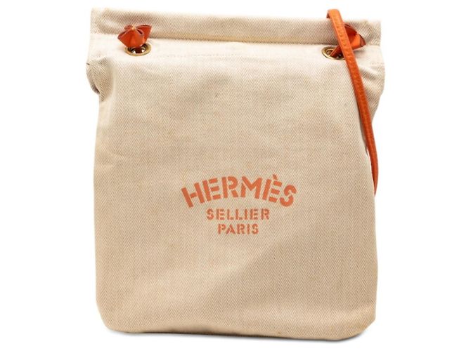 Bolsa de Ombro Aline PM da Hermès Bege Laranja