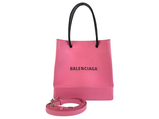 Bolsa de compras XXS Balenciaga em rosa e preto