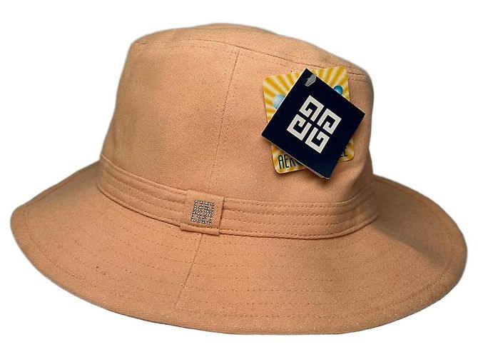 Cappello bucket vintage Givenchy in cotone pesca Rosa