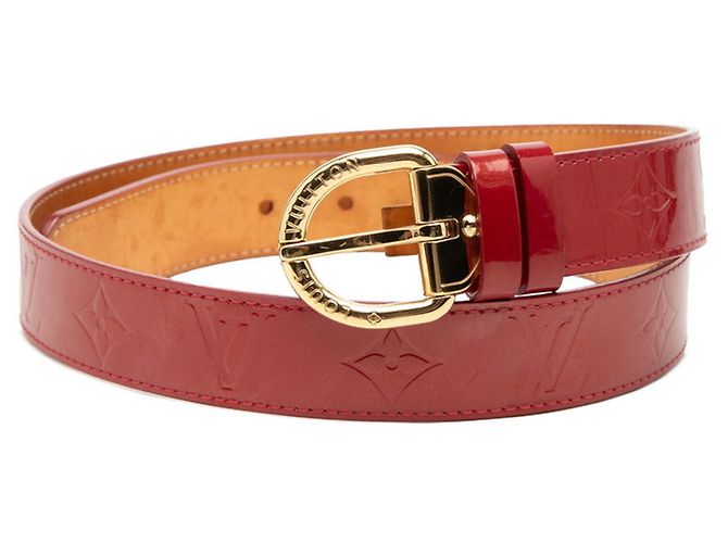 Cinturón Monogram Vernis Louis Vuitton Roja