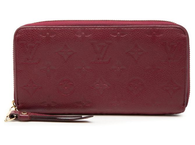 Louis Vuitton Monogram Empreinte Zippy Wallet Dark red Purple