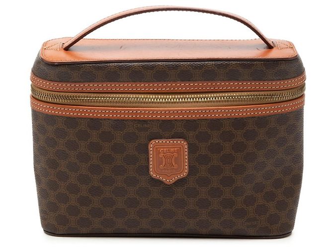 Céline Borsa a mano Celine Macadam Borsa da trucco Marrone