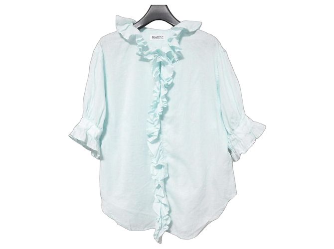 Autre Marque Baumwollbluse mit Rüschen BEAMS BOY Blau