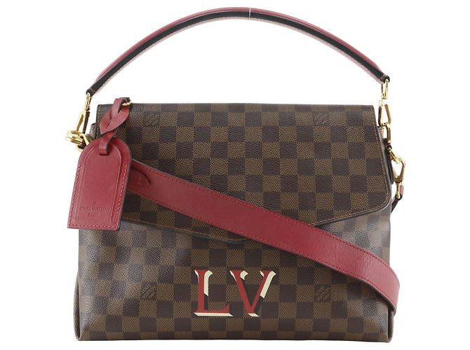 Bolsa de Ombro Bobourg Louis Vuitton Marrom Vermelho