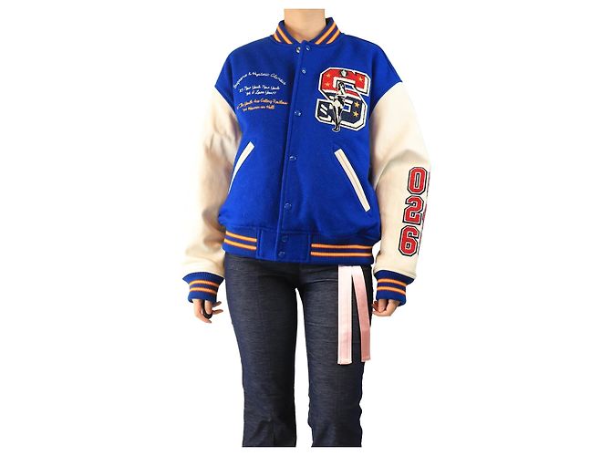 Autre Marque Blaue Collegejacke - Größe M