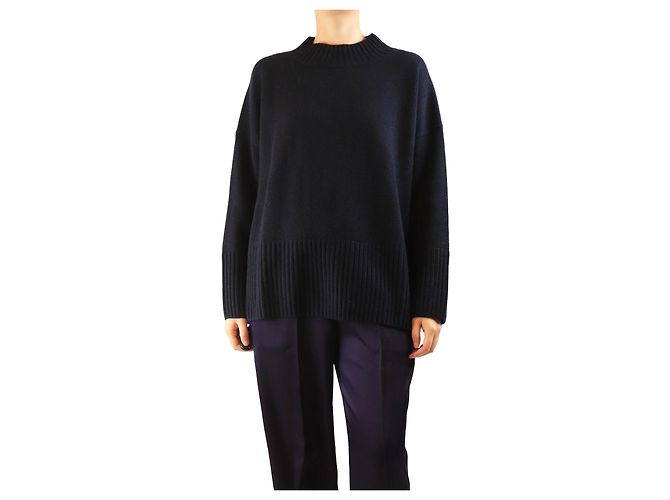 Autre Marque Pull en cachemire bleu marine - taille M