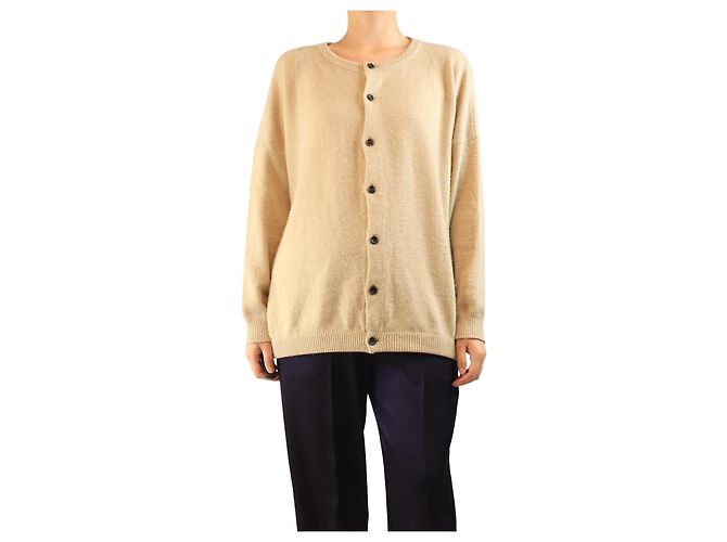 Autre Marque Neutrale Kaschmir-Mix-Cardigan - Größe L