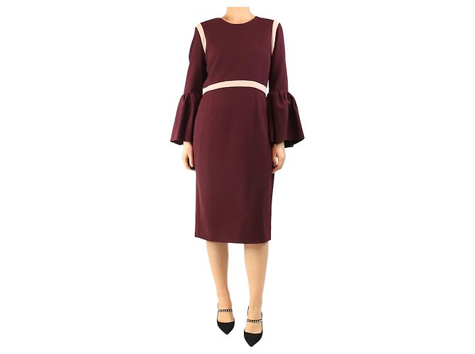 Roksanda Lila Crepe-Midikleid - Größe UK 14
