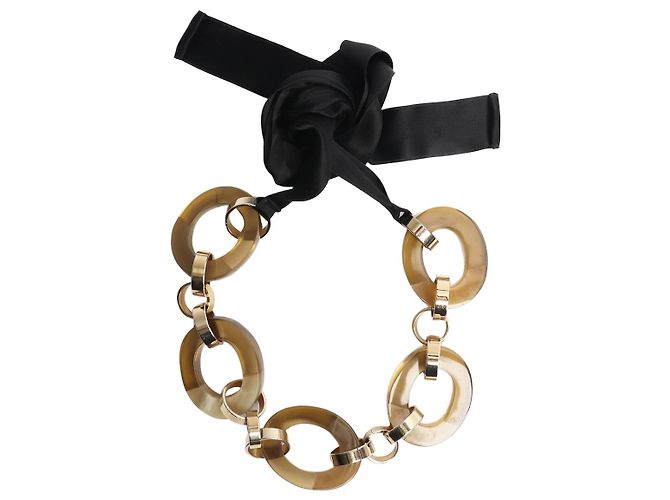 Marni Collana in resina nera e marrone Nero
