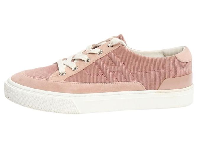 Hermès Baskets en velours côtelé rose - taille EU 38.5 (UK 5.5)