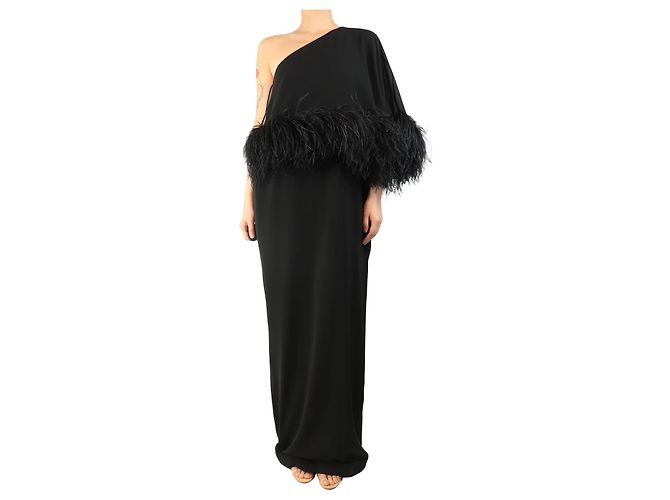 Autre Marque Schwarzes Erlen-Ein-Schulter-Kleid - Größe UK 10