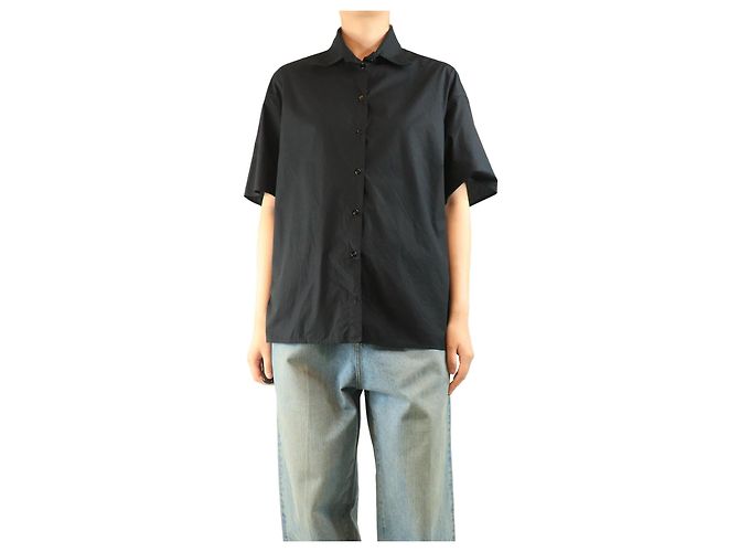 G. Kero Camicia in cotone nera - taglia UK 10 Nero
