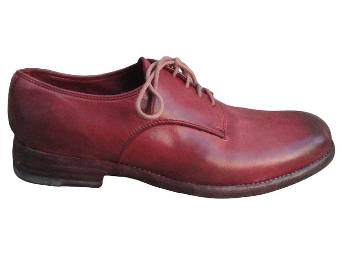 Sartore Derbies aus rotem Leder