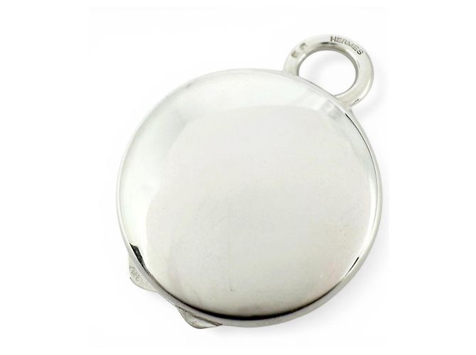 Hermès Hermes Vintage SV925 Pill Case Pendant Silvery 