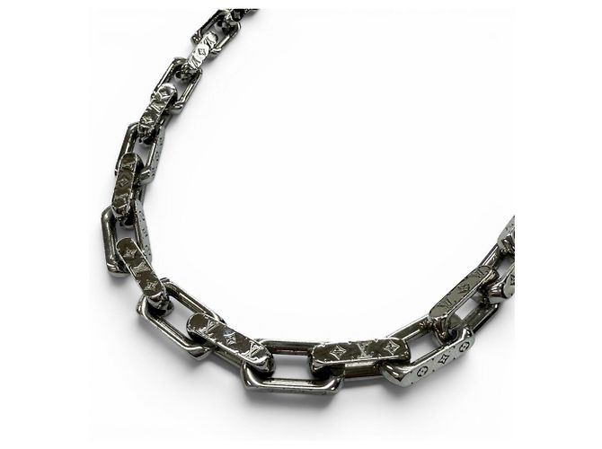 Louis Vuitton Monogram Necklace Silvery