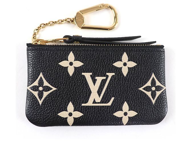 Louis Vuitton Monogram Empreinte Coin Purse Black Beige