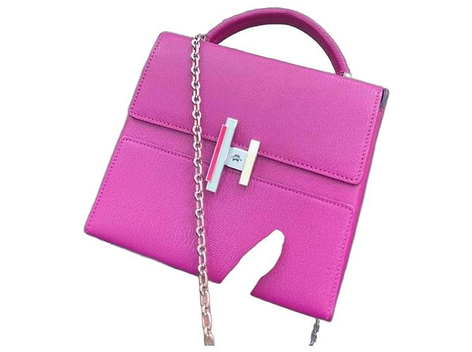 Hermès Cinthetic Box Tasche L3 Rot Ziegenleder