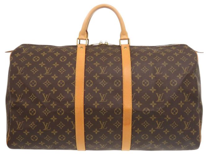 Sac Boston Keepall 55 Monogram Louis Vuitton Marron Monogramme