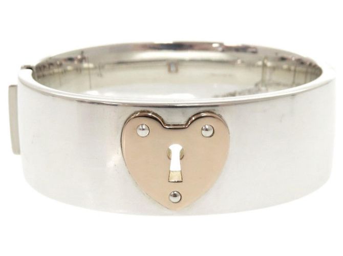 Pulsera de bangle con candado en forma de corazón de Tiffany & Co. Plata