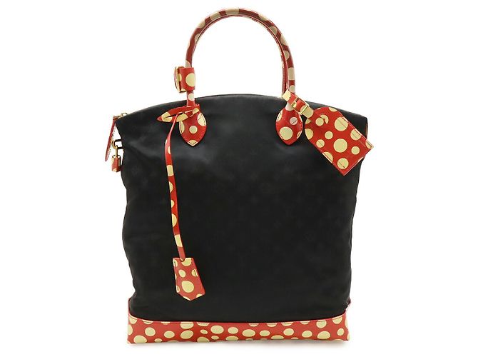 Louis Vuitton Vernis Infinity Dot Lockit MM Tote Rot