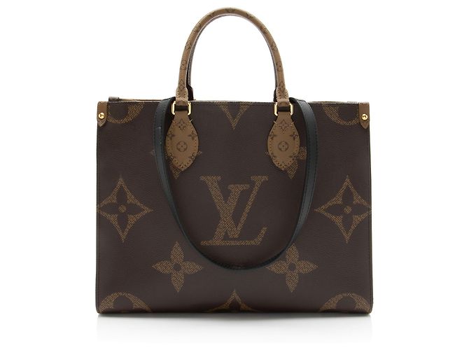 Sac Onthego MM en toile Monogram géant Louis Vuitton Marron