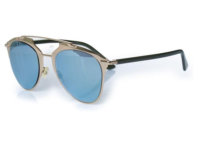 Christian Dior Dior, reflected aviator sunglasses in gold Golden Metallic
