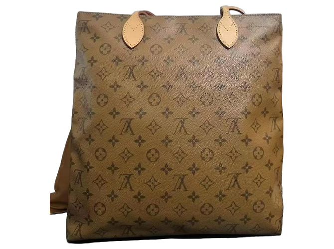 Louis Vuitton Bolsa Tote Carry It de Couro Marrom Graffiti