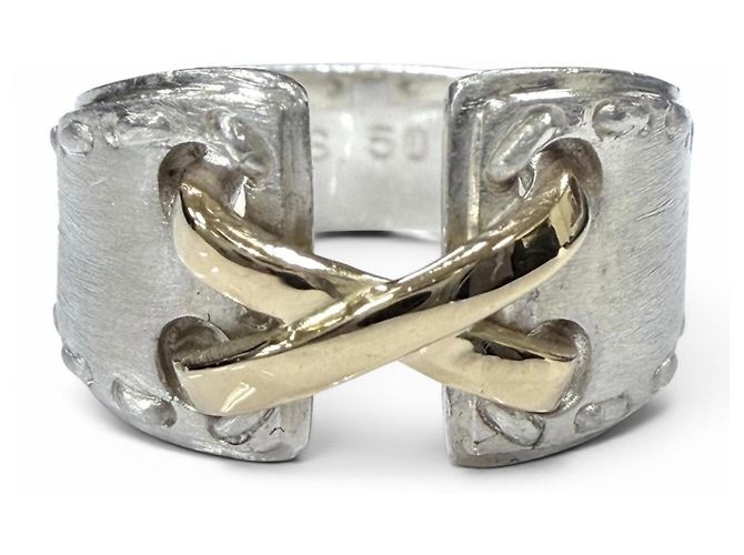Hermès Vintage Mexiko Ring Silber Golden