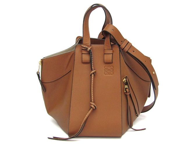Bolsa de couro Loewe Hammock Small para mulheres Marrom