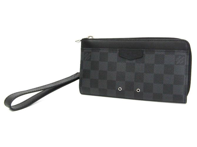 Portafoglio Lungo Zippy Dragon Damier Graphite Louis Vuitton Nero