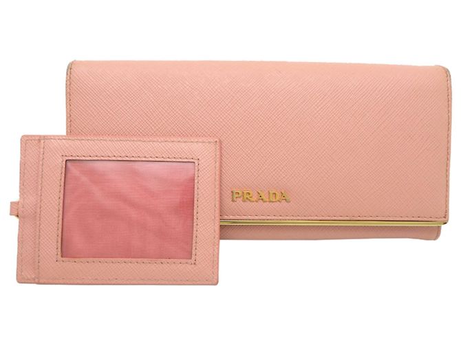 Saffiano Prada Women's Long Wallet 1MH132 Pink