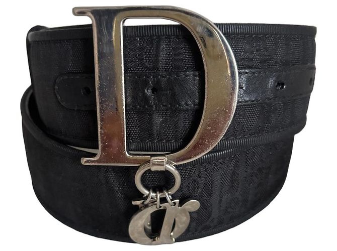 Christian Dior Monogram Oblique Canvas Gürtel Schwarz