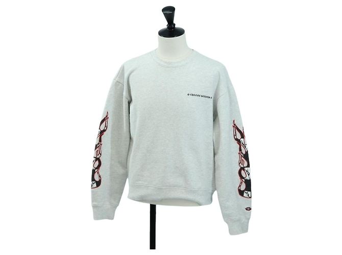 Sudadera de algodón gris Chrome Hearts Matty Boy Auth yk20249M