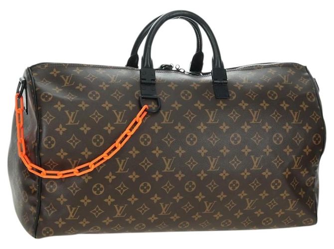 LOUIS VUITTON Monogram Virgil Abloh Keepall Band 50 Bolsa M44471 Auth YKZ1415M Monograma