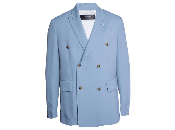 Amiri, Blue double breasted blazer jacket