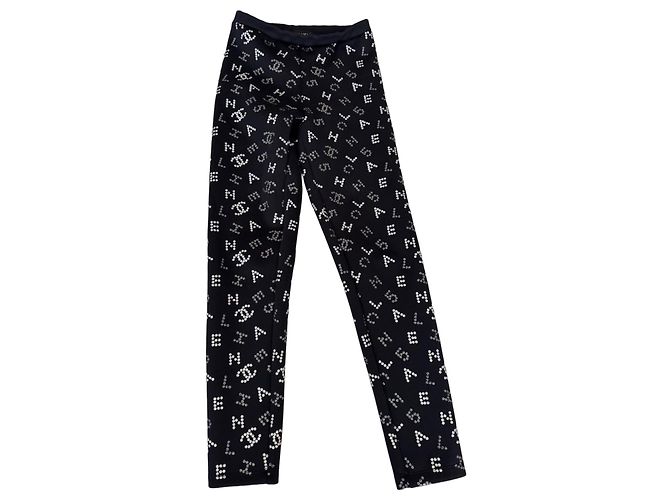 Chanel Black Polyamide Pants 34
