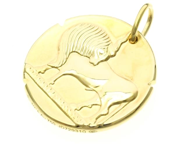 Anhänger-Zodiac-Medaille Tauri Halskette aus 18K Gelbgold von Van Cleef & Arpels Golden 